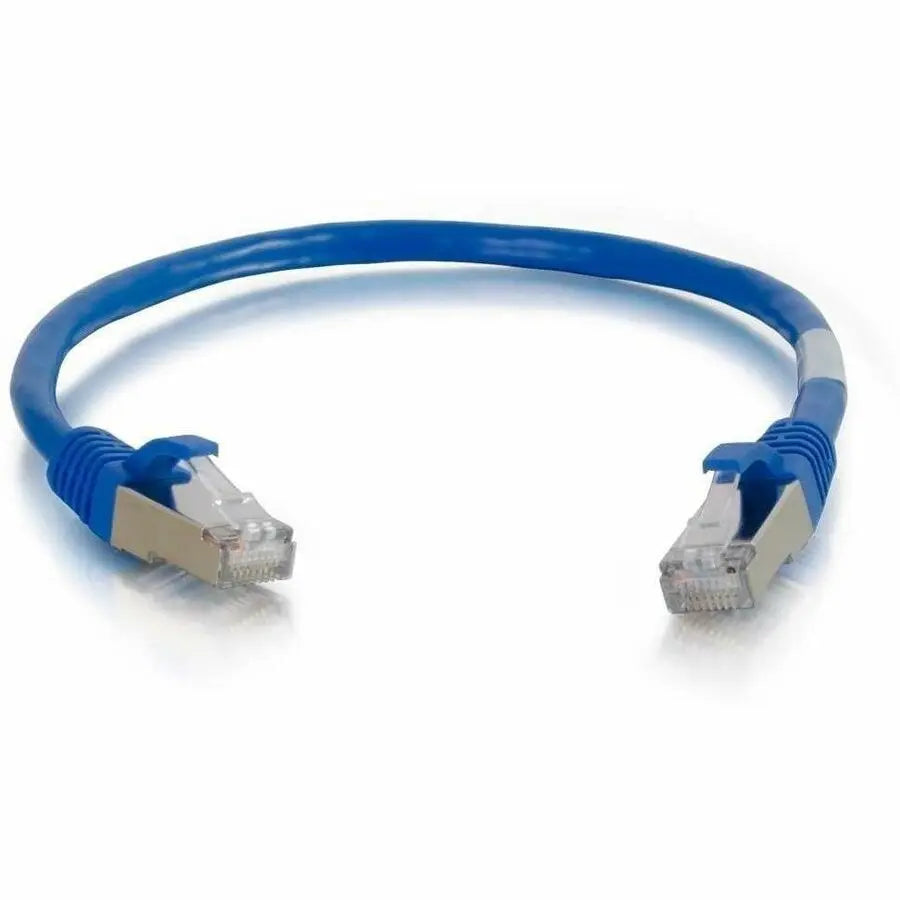 C2G 6-inch Blue Cat6 Shielded Snagless Ethernet Patch Cable - Legrand Group Part 00980