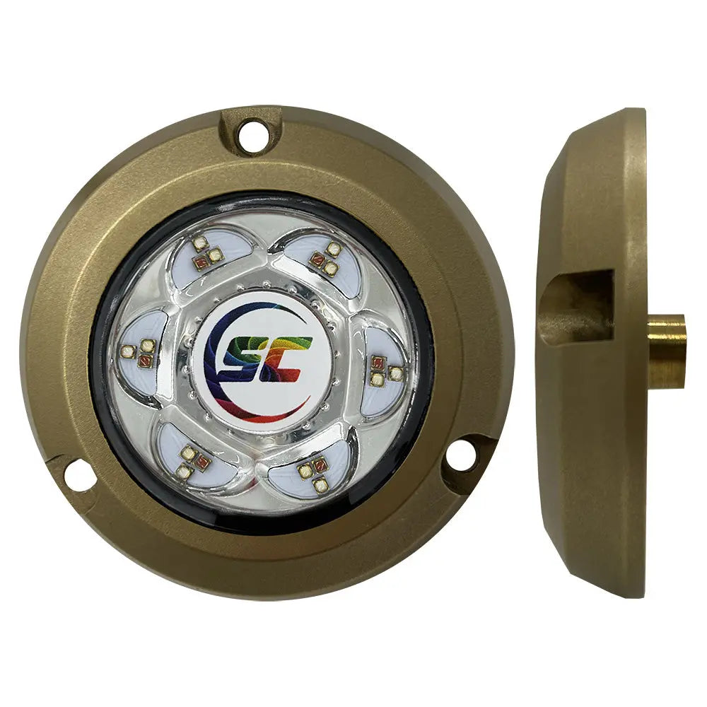 Shadow-Caster SC2 Series Bronze Surface Mount Underwater Light - Full-Color RGBW LED