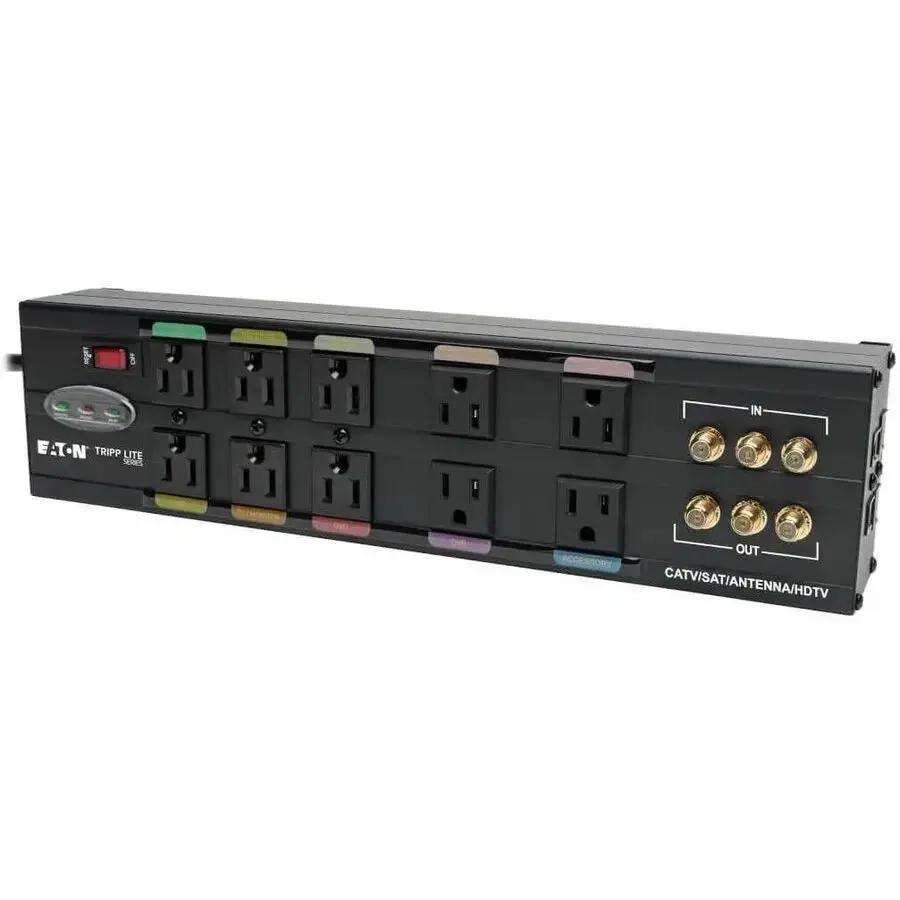 Eaton Tripp Lite Series Isobar 10-Outlet Home/Business Theater Surge Protector with 3840 Joules and Lifetime Insurance by Eaton Corporation