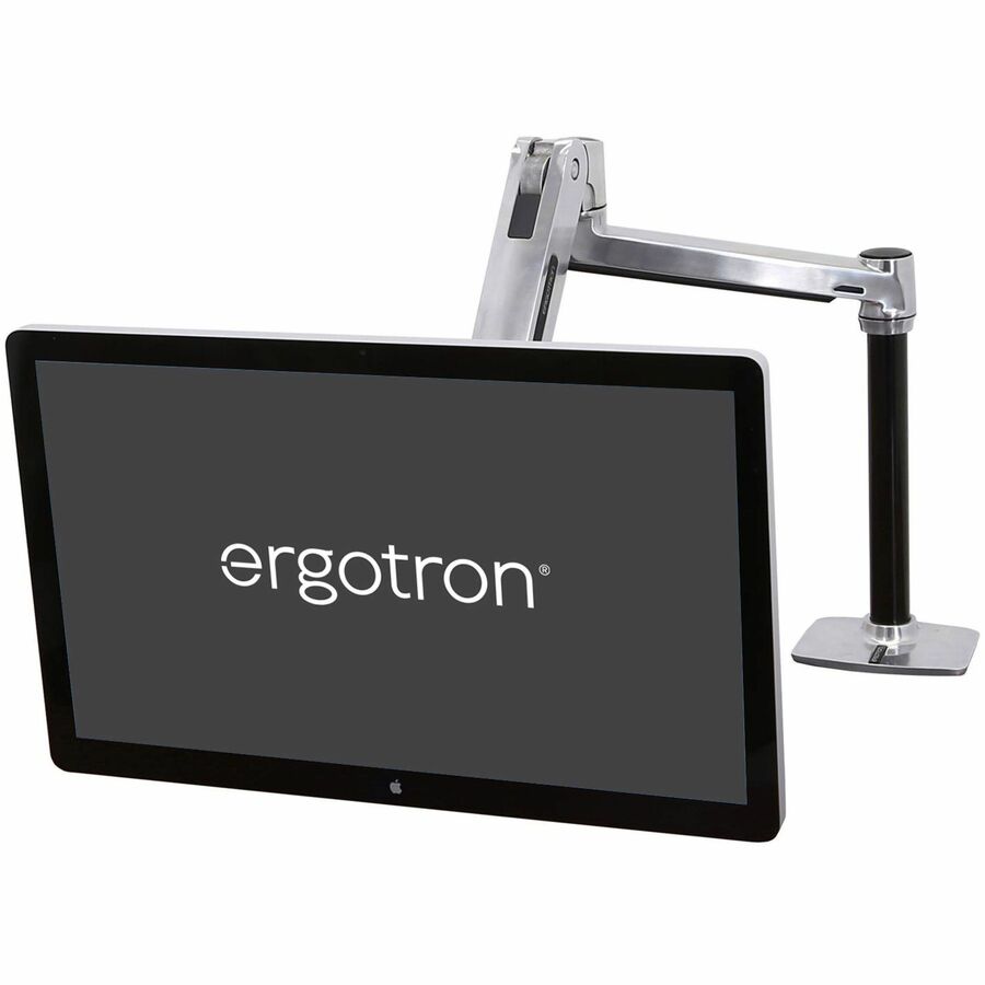 Ergotron LX Sit-Stand Desk Arm - Polished Aluminum, Part 45-360-026