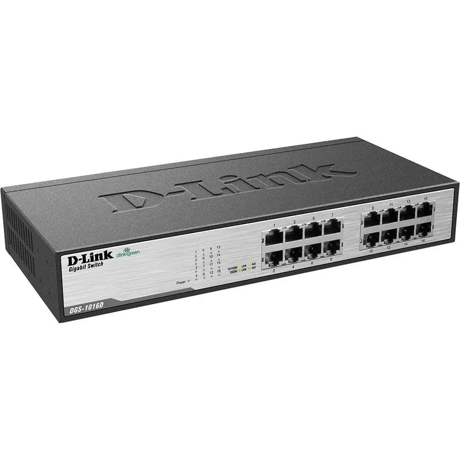 D-Link DGS-1016D 16-Port Gigabit Unmanaged Ethernet Switch for Small Business and Office Networks