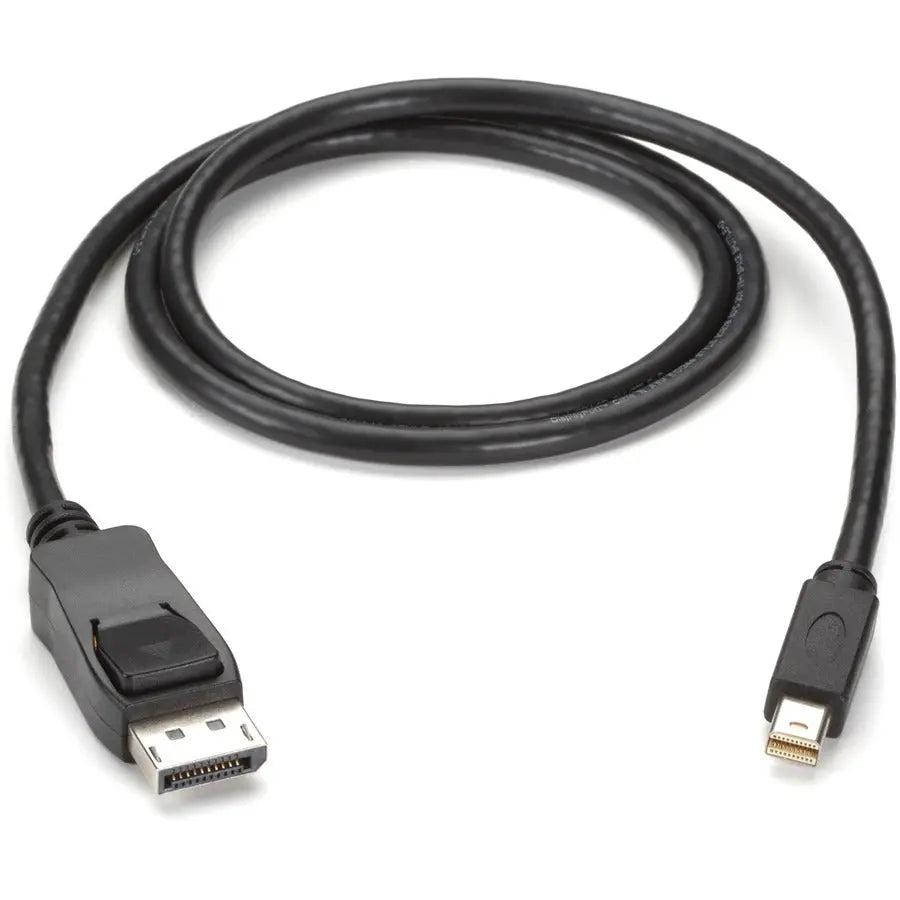 Black Box Corporation Mini DisplayPort to DisplayPort Cable, 3 ft – High-Resolution Digital Video and Audio Transfer