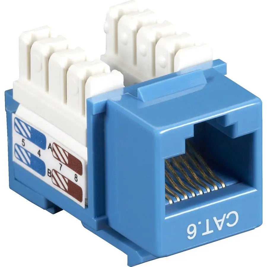 Black Box CAT6 Value Line Keystone Jack, Blue - High-Performance Network Connector with Gold Contacts