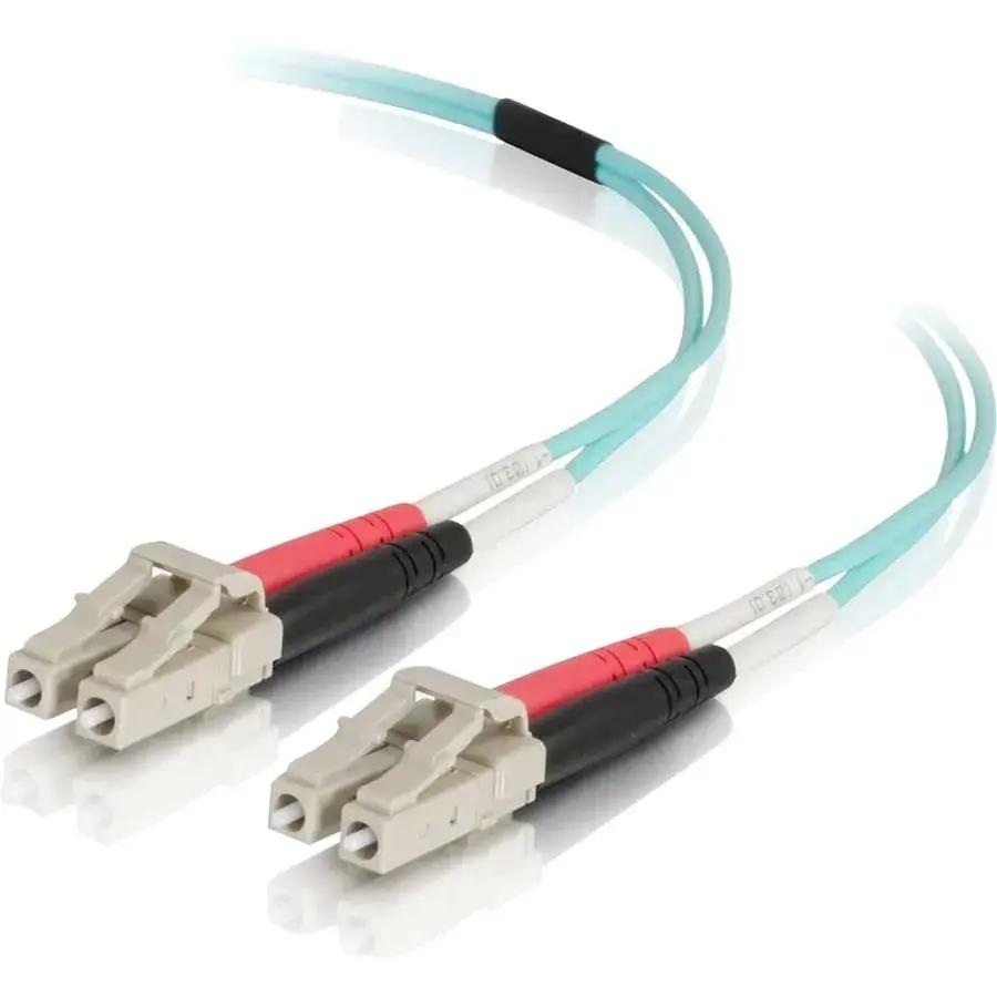 C2G 9m LC-LC 50/125 OM4 Duplex Multimode Fiber Optic Cable – Aqua, 30ft by Legrand Group