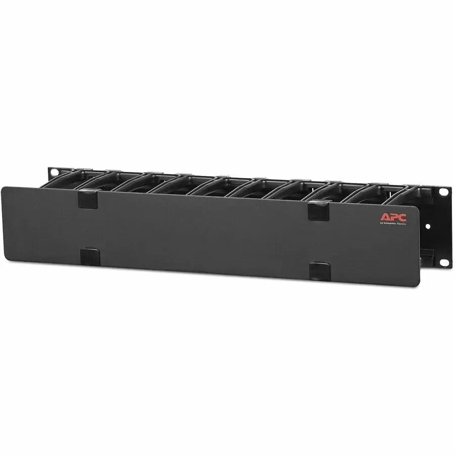 APC NetShelter Horizontal Cable Manager 2U with Cover - Black, Schneider Electric AR8600A by Schneider Electric SA