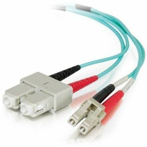 Legrand Group C2G 2m LC-SC 50/125 OM4 Duplex Multimode Fiber Optic Cable - Aqua, 6ft