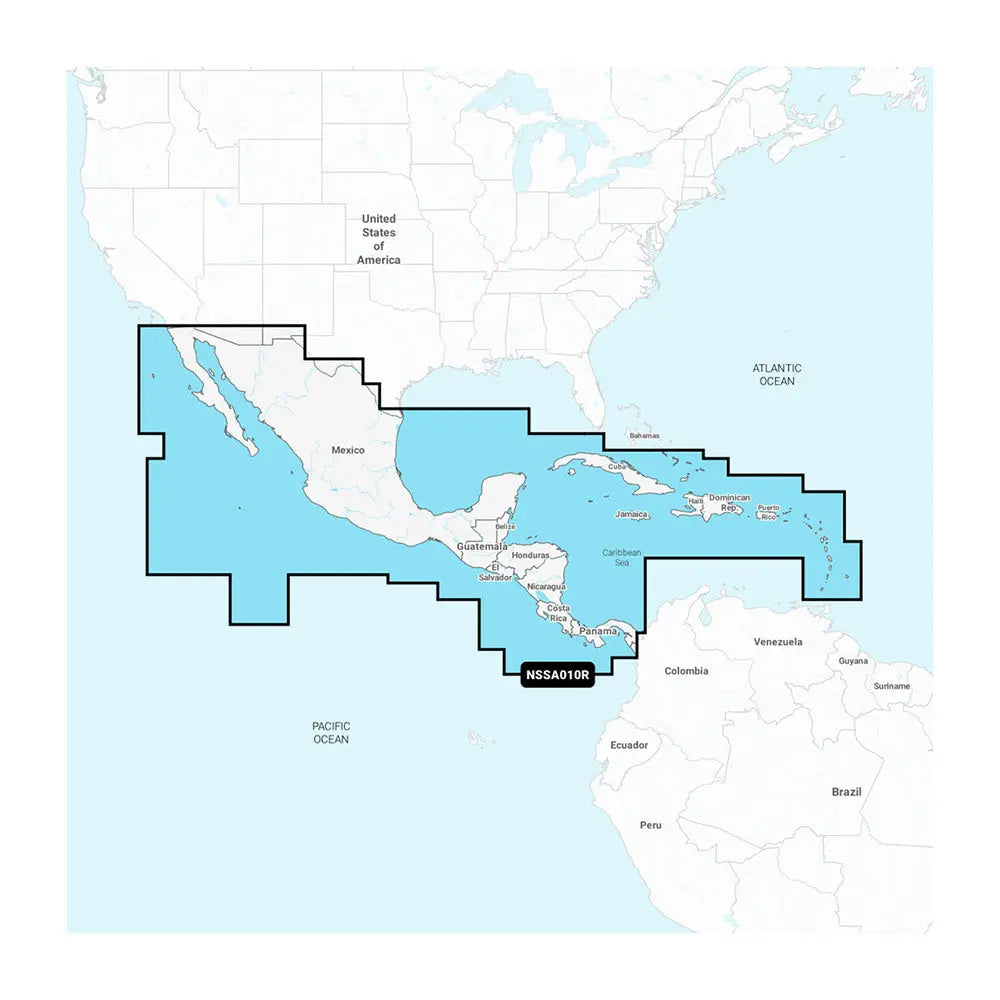 Garmin Navionics+ NSSA010R Central America & Caribbean Marine Mapping Solution
