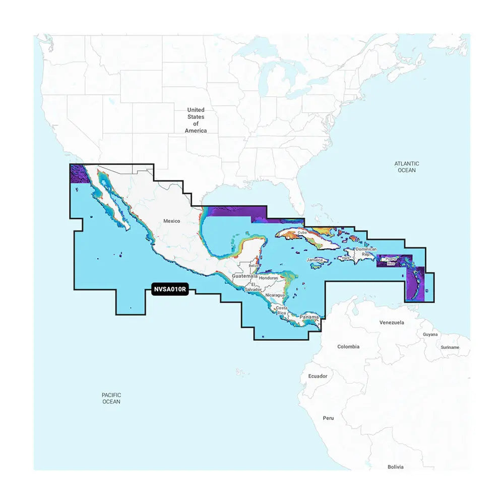 Garmin Navionics Vision+ NVSA010R Central America & Caribbean Marine Mapping
