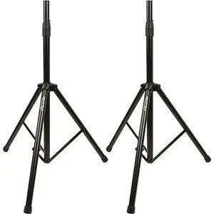 Monoprice PA Speaker Stands with Air Cushion – Heavy Duty Steel Tripods for Professional Sound Reinforcement