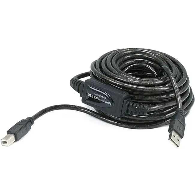 Monoprice 33ft 10M USB 2.0 A Male to B Male Active Cable for Reliable Data Transfer