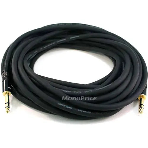 Monoprice Premier 6.35mm Audio Cable - Professional Balanced Stereo Interconnect for Studio and Live Sound