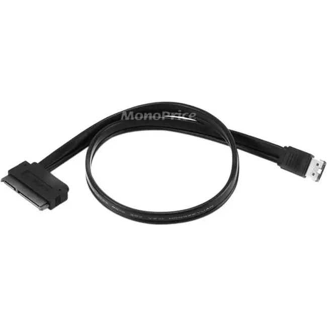 Monoprice 19-inch eSATAp to SATA 22-pin Data Transfer Cable - Black