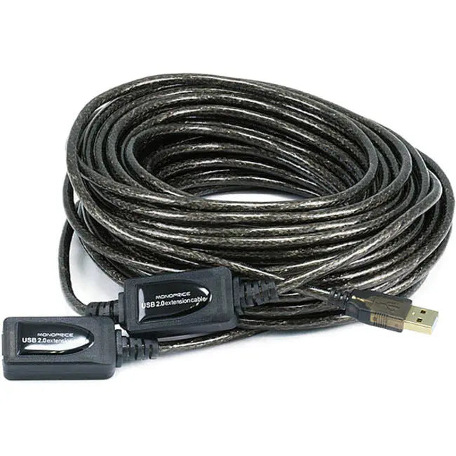 Monoprice USB Data Transfer Cable (Part #7533) – Active USB 2.0 Extension for Reliable Device Connectivity