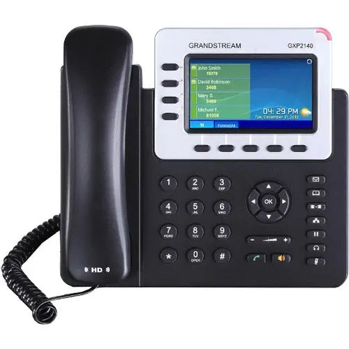 Grandstream GXP2140 IP Phone – 4-Line Business VoIP Phone with Bluetooth, HD Audio, and 4.3-Inch Color Display
