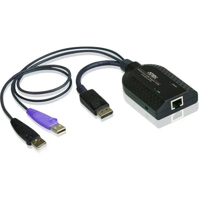 ATEN Technologies KA7169 USB DisplayPort KVM Adapter Cable with Smart Card Support