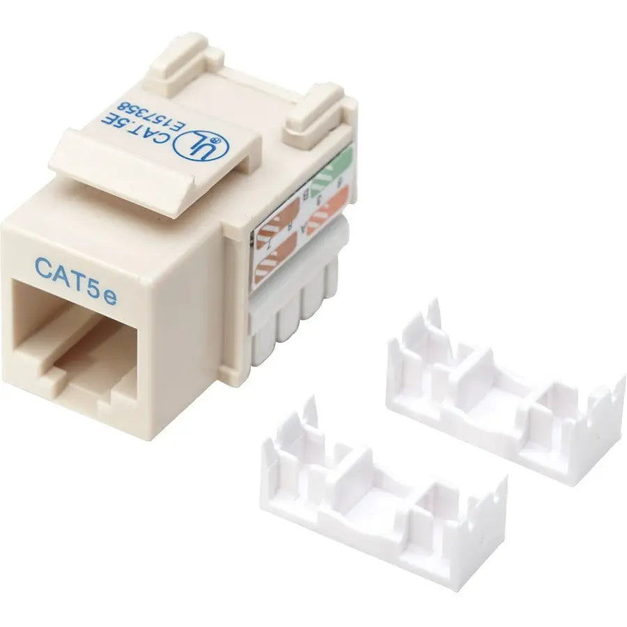 Intellinet Network Solutions Cat5e Keystone Jack - Ivory, UTP Punch-Down Connector (Model 210188)