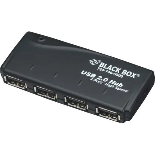 Black Box USB 2.0 Hub, 4-Port – External USB Hub for Windows, Mac, and Linux