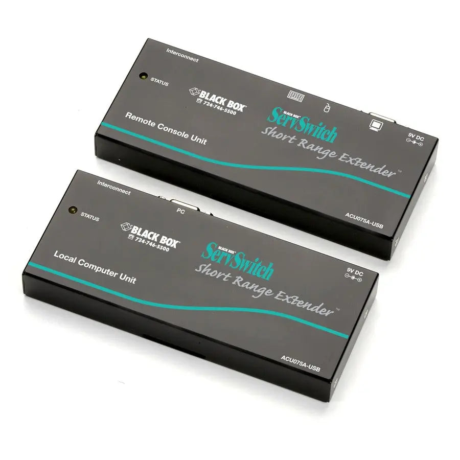 Black Box ServSwitch KVM Short-Range Extender Kit with USB – 75 Feet