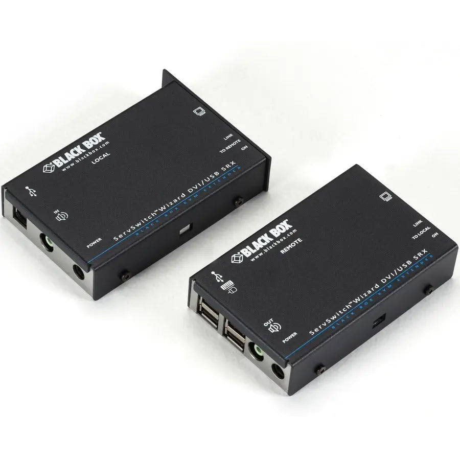 Black Box Wizard SRX KVM Extender - DVI-D, USB 2.0, Audio, CATx, ACU5501A-R4