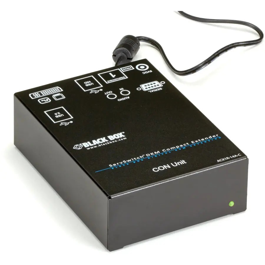 Black Box DKM FX Compact Receiver - KVM Extender with DVI, USB, RS-232, Audio, and CATx Connectivity
