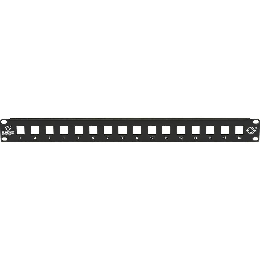 Black Box GigaStation2 JPMT1016A 16-Port 1U Multimedia Patch Panel for Rack-Mount Network and Audio/Video Connections