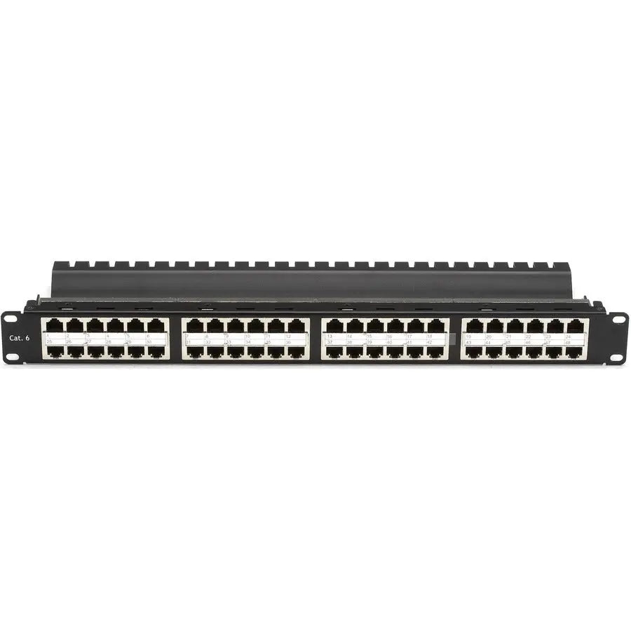 Black Box JPM806A-HD 48-Port Cat5e Feed-Through Patch Panel for 19-Inch Racks