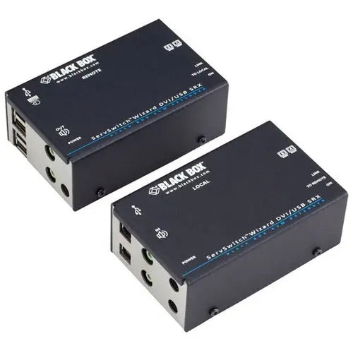 Black Box Wizard SRX KVM Extender - Dual-Monitor DVI-D, USB 2.0, Audio over CAT6a