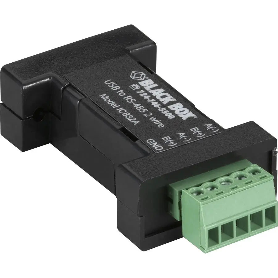 Black Box IC832A USB to Serial and RS-485 Converter - Compact Data Transfer Adapter