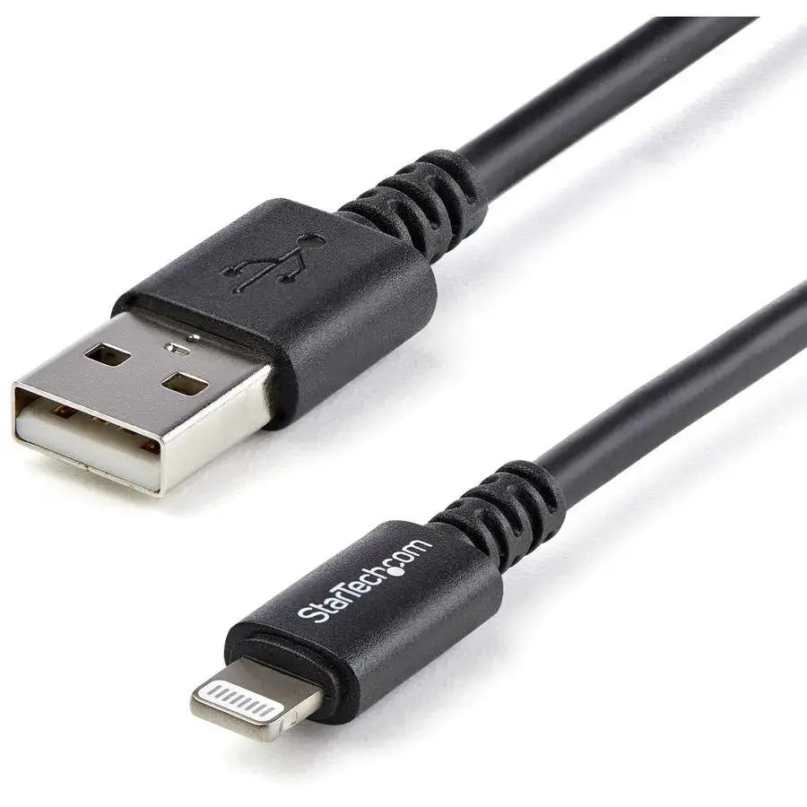 StarTech.com 10ft Black Lightning to USB Data Transfer Cable for iPhone, iPod, and iPad (Part Number: USBLT3MB) by StarTech.com