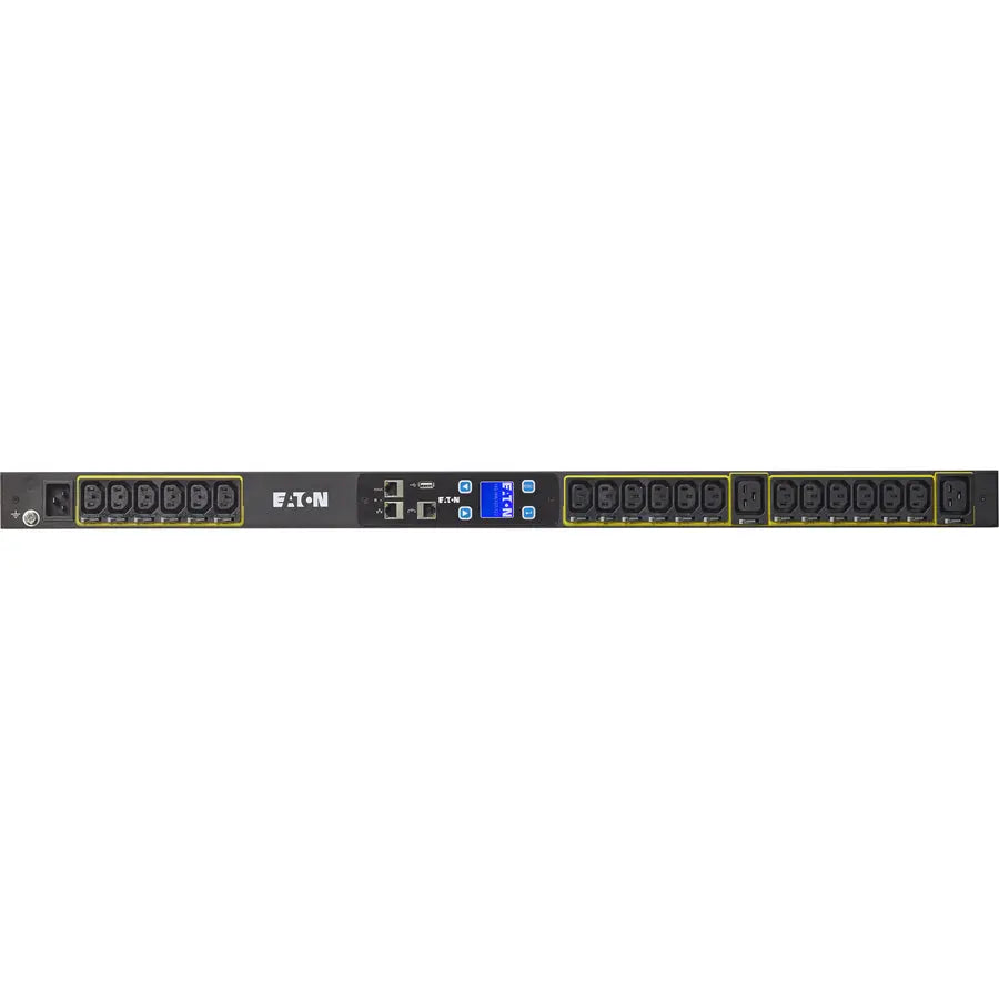 Eaton Metered Input rack PDU, 0U, L6-20P, C20 input, 3.84 kW max, 100-240V, 16A, 10 ft cord, Single-phase, Outlets: (18) C13 Outlet grip, (2) C19 Outlet grip