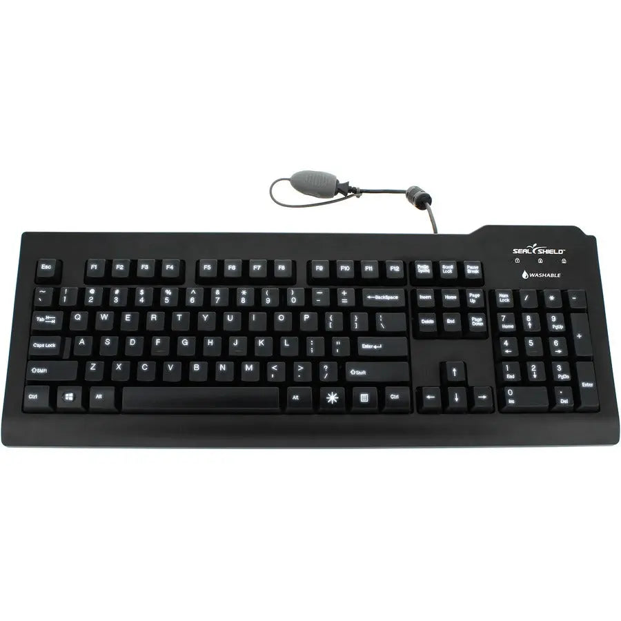 Seal Shield Silver Seal Glow Medical Grade Keyboard with Waterproof Design and USB Plug-and-Play Connectivity