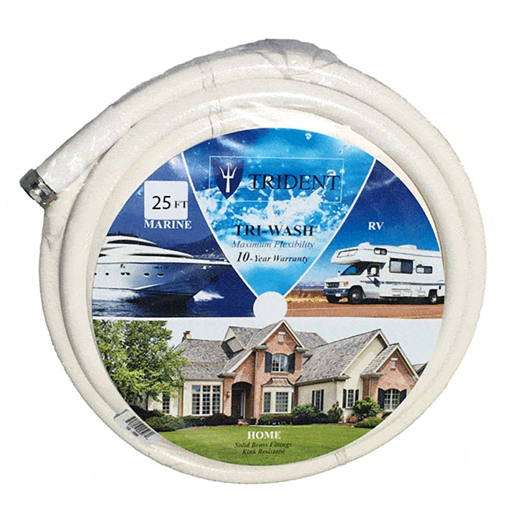 Trident Marine 5/8 inch ID x 25 ft Wash Down Hose with Fittings