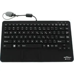 Seal Shield Seal Pup Silicone All-in-One Keyboard with Built-In Mouse – Waterproof USB Keyboard for Enhanced Productivity