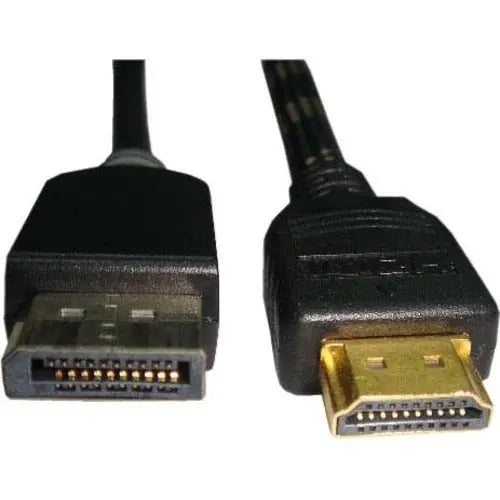 Unirise 6ft DisplayPort Male to HDMI Male Cable for High-Definition Audio and Video Streaming