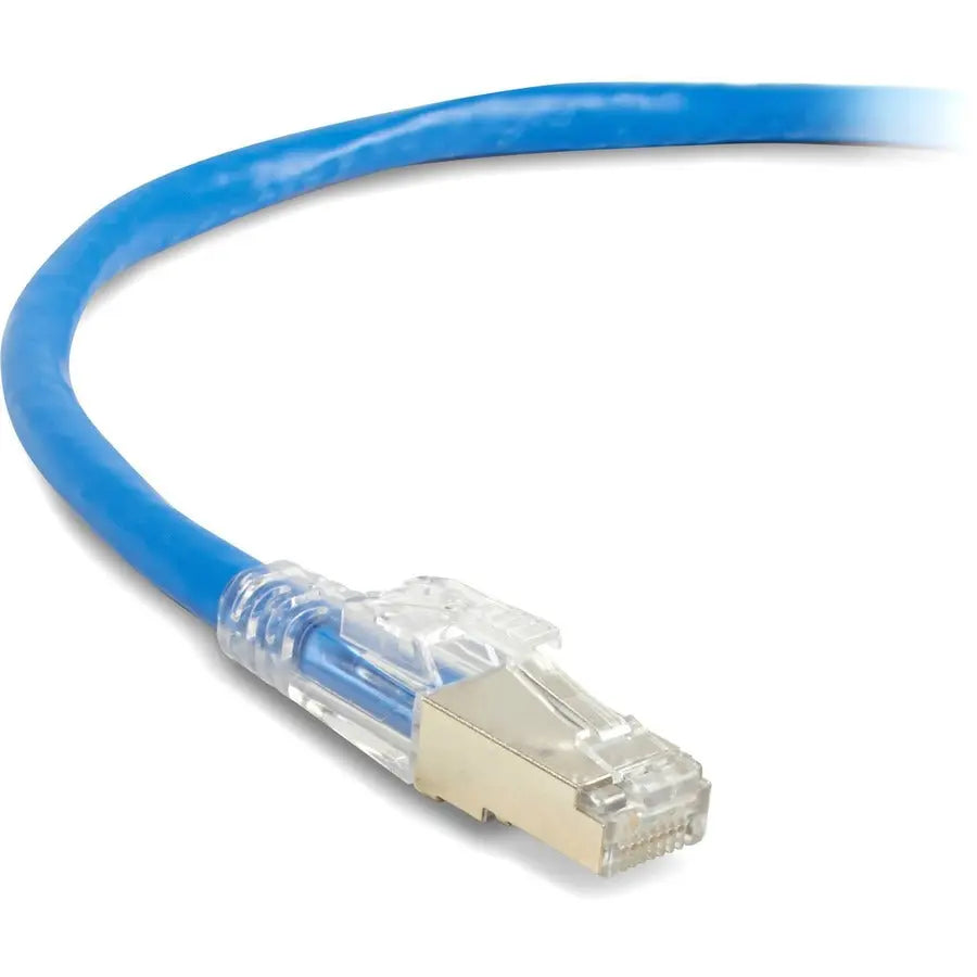 Black Box GigaTrue 3 C6APC80S-BL-03 CAT6A 650-MHz Shielded Locking Snagless Patch Cable
