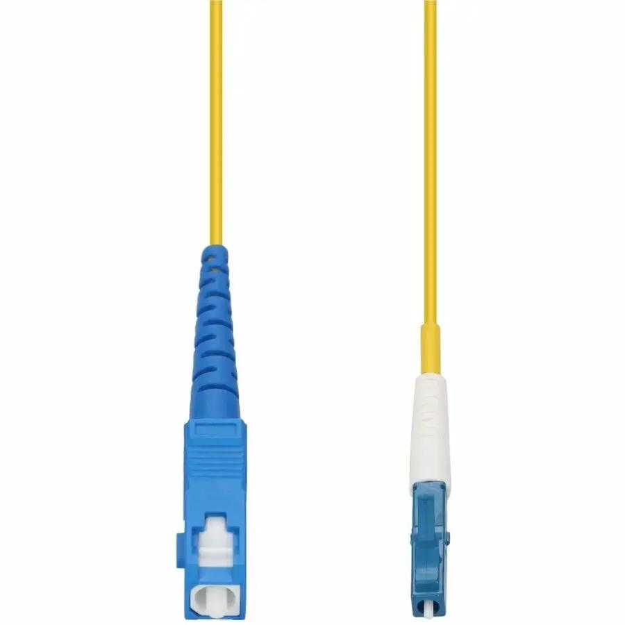 AddOn 2m SC to LC Yellow OS2 Simplex OFNR Riser-Rated Fiber Patch Cable by AddOn