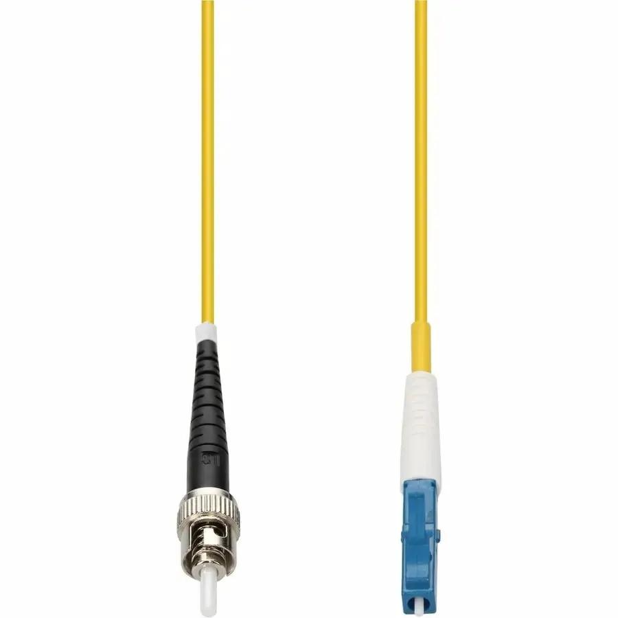 AddOn 5m LC Male to ST Male Yellow OS2 Simplex Fiber Optic Patch Cable - Riser-Rated OFNR SMF for Indoor Use by AddOn