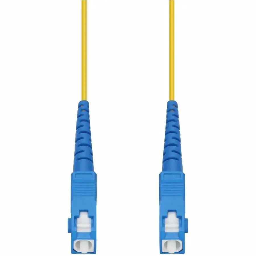 AddOn 2m SC to SC Yellow OS2 Simplex OFNR Riser-Rated Fiber Patch Cable by AddOn