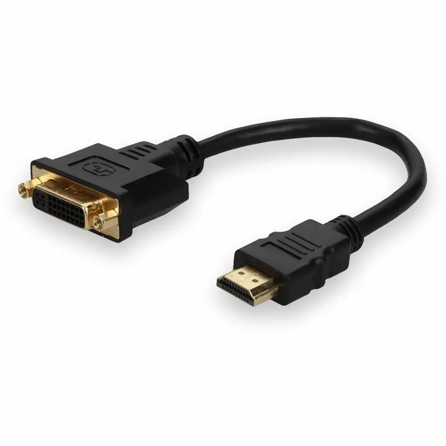 AddOn 5-Pack HDMI 1.3 Male to DVI-D Dual Link Female Adapter Cables - Black, 8-inch