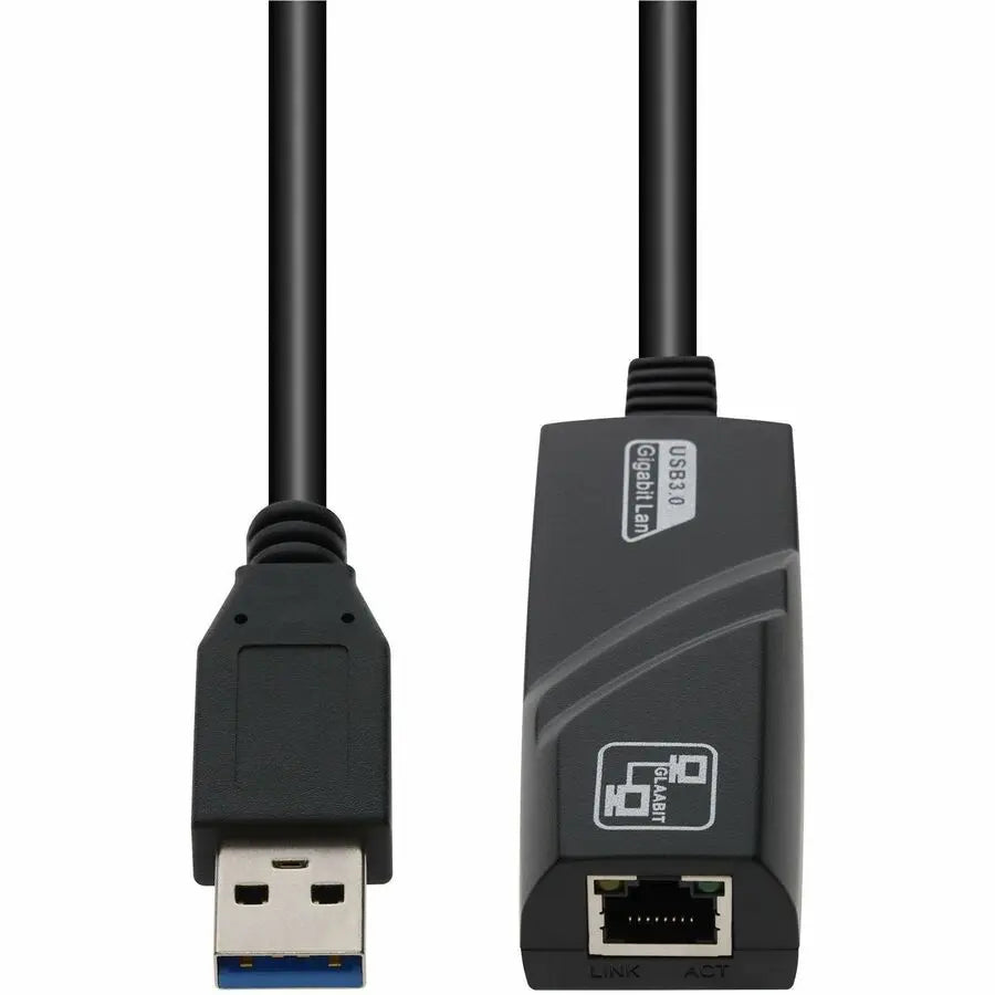 AddOn 8-inch USB A 3.0 Male to RJ-45 Female Ethernet Adapter - 1000Mbps Gigabit Network Connection