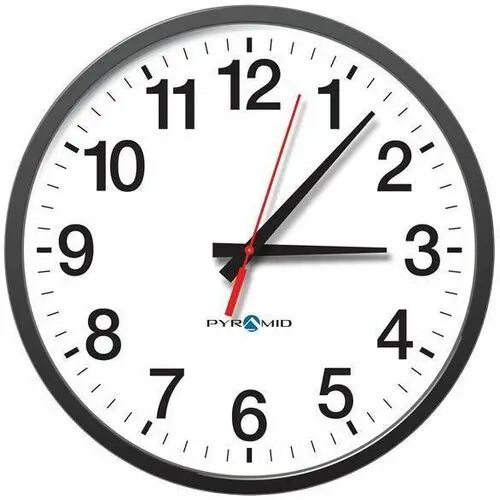 Pyramid Time Systems 13" Standard PoE Clock - Synchronized Network Wall Clock with Automatic Daylight Saving Adjustment