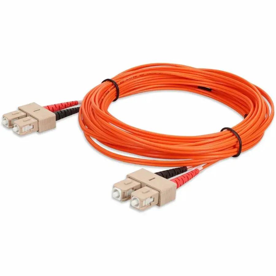 AddOn 2m SC Male to SC Male Duplex OM1 Fiber Optic Patch Cable - Orange by AddOn