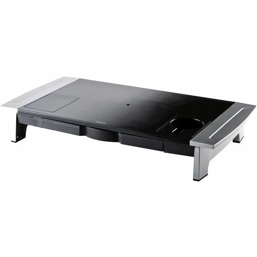 Fellowes Office Suites Premium Monitor Riser with Adjustable Height, Cup Holder, and Storage