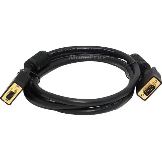 Monoprice 6ft SVGA Super VGA Male to Female Monitor Cable with Ferrites