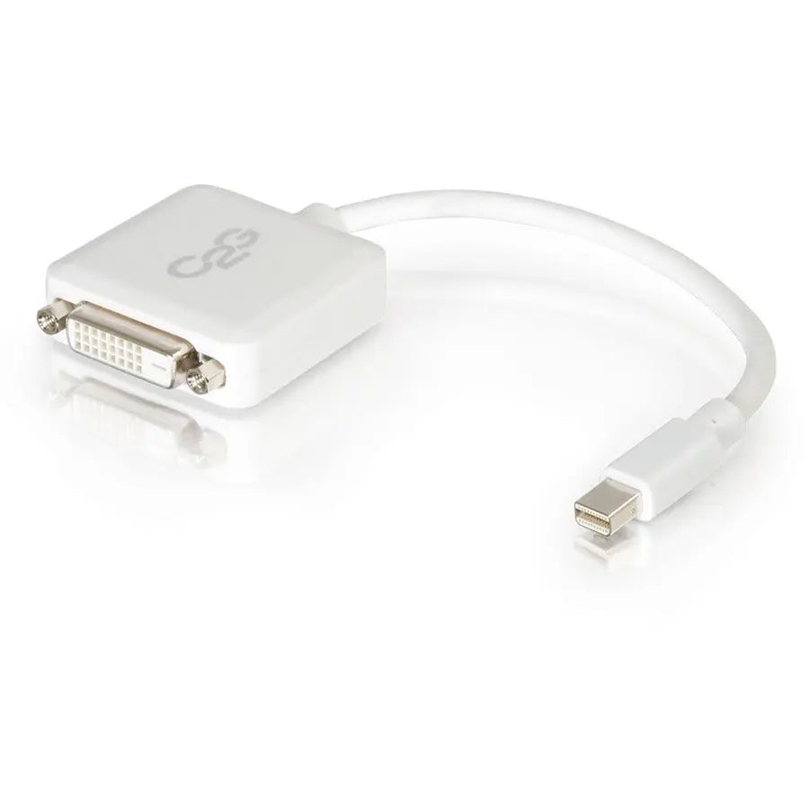 C2G 8-inch Mini DisplayPort to DVI-D Adapter Converter - White by Legrand Group