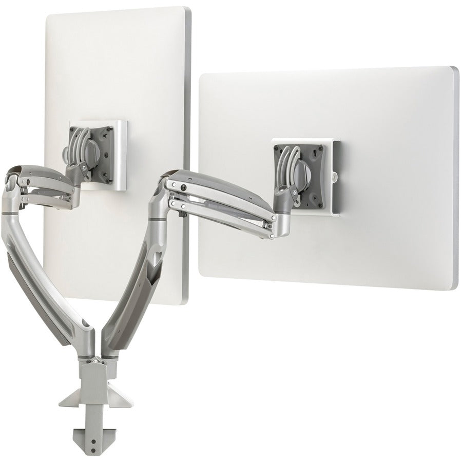 Chief Kontour K1D Dynamic Dual Monitor Desk Mount - Fits 10-32 Inch Displays - Silver