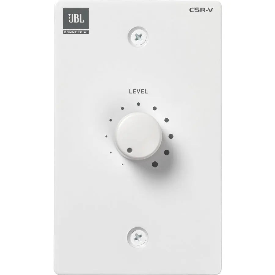JBL Commercial CSR-V Audio Control Device – White Gang Box Mount Remote for Source and Volume Control