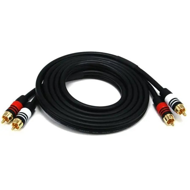 Monoprice 6ft Premium 2 RCA Male to Male Audio Cable - Black