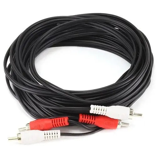 Monoprice 25ft 2 RCA Plug/2 RCA Plug M/M Audio Cable - Black