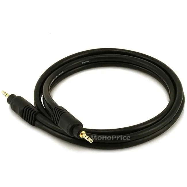 Monoprice Coaxial Audio Cable with 3.5mm Male to Male Connectors - Black, 3 Feet